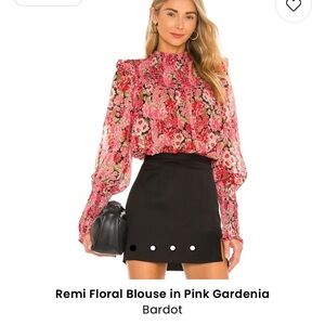Bardot pink blouse.